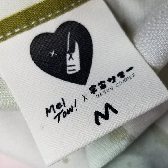 Mel Tow Midsummer Sweat Mens Medium Button Up Graphic Uchuu Summer Anime - Picture 7 of 8